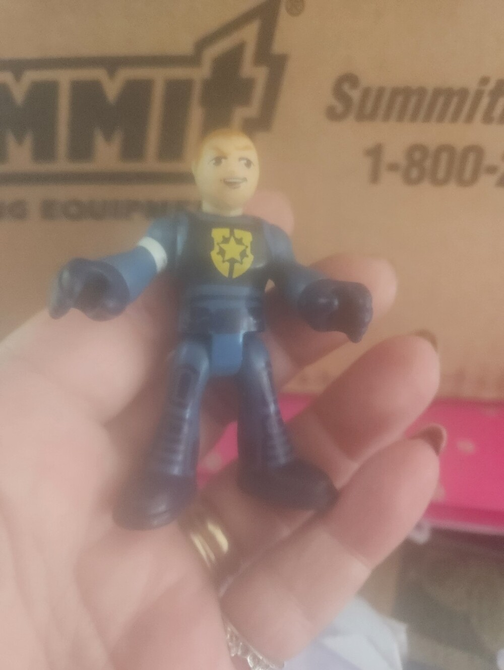 Blue Police Figure Kids Toy - Action Figure
